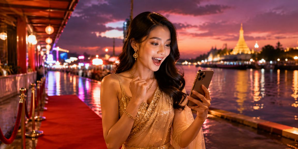 ရန်ကုန်မြစ် 3D လောင်းကစား ညဈေးဓာတ်ပုံ